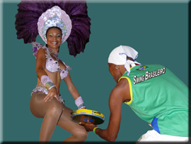 danseuse accompagnée d'un musicien